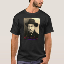 Camiseta Retrato e Assinatura de Fernando Pessoa