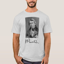 Camiseta Retrato e assinatura de John Ruskin