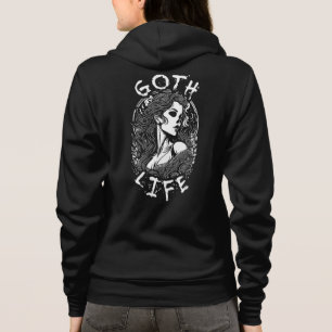 Camiseta Retrato E Citação De Garota Gótica - Vida De Gótic