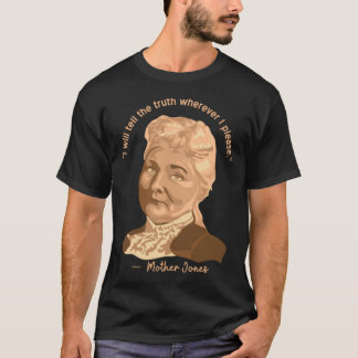 Camiseta Retrato e citação de Madre Jones