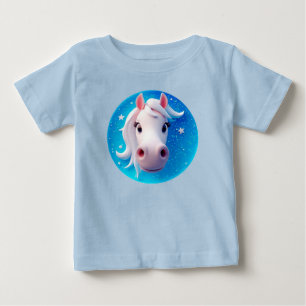 Camiseta Retrato Encantador de Cavalo de Desenho Animado co