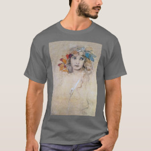 Camiseta Retrato (Estudo), Alphonse Mucha