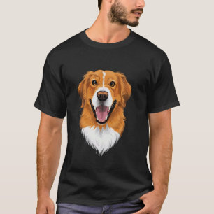 Camiseta Retrato Facial do Golden Retriever Amante de Cães