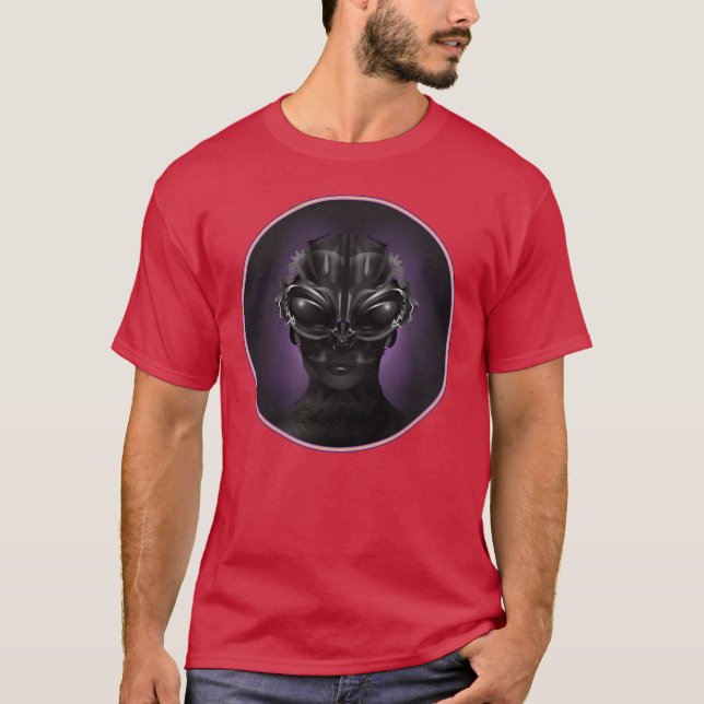 Camiseta Retrato fantástico de um ser extraterrestre amigo (Frente)