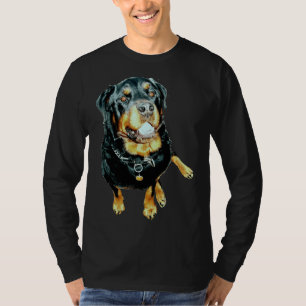 Camiseta Retrato Fotográfico de Male Rottweiler