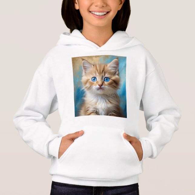 Camiseta Retrato Gato Adorável (Frente)