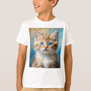 Camiseta Retrato Gato Adorável