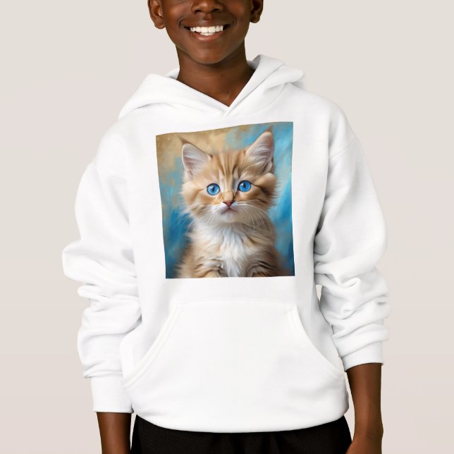 Camiseta Retrato Gato Adorável (Frente)