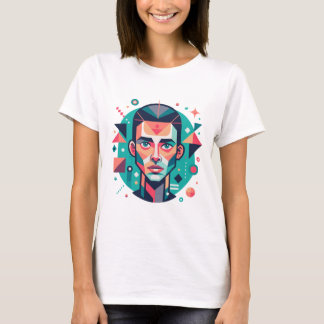 Camiseta Retrato Geométrico Facial