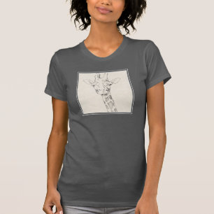 Camiseta Retrato Girafa  Esboço