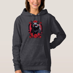 Camiseta Retrato Gótico Animal Gato Preto