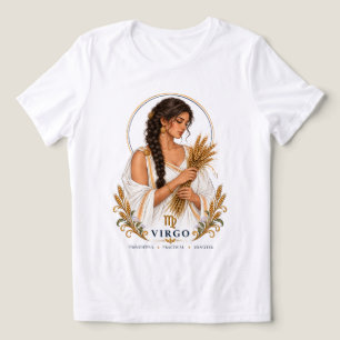 Camiseta Retrato Gráfico do Zodíaco de Virgem