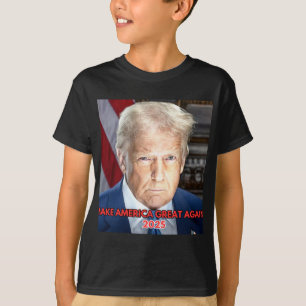 Camiseta Retrato Inaugural De 2025 Do Presidente Dona