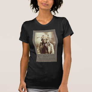Camiseta Retrato indiano de Geronimo do líder de Chiricahu