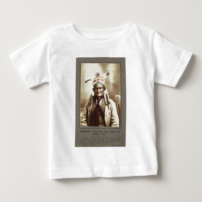 Camiseta Retrato indiano de Geronimo do líder de Chiricahua (Frente)