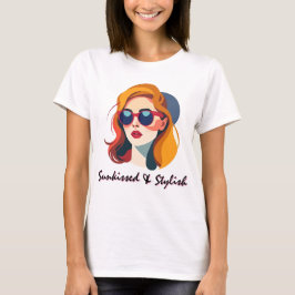 Camiseta Retrato legal da Mulher Retro