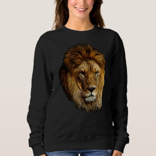 Camiseta Retrato Majestoso Da Cabeça De Leão De Um Leão Fer
