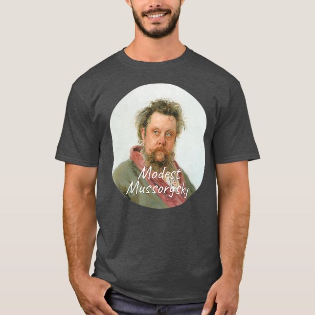 Camiseta Retrato Modesto do Compositor Mussorgsky (Frente)