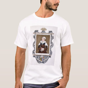 Camiseta Retrato Nove-Dias Qu da senhora Jane de Cinzento