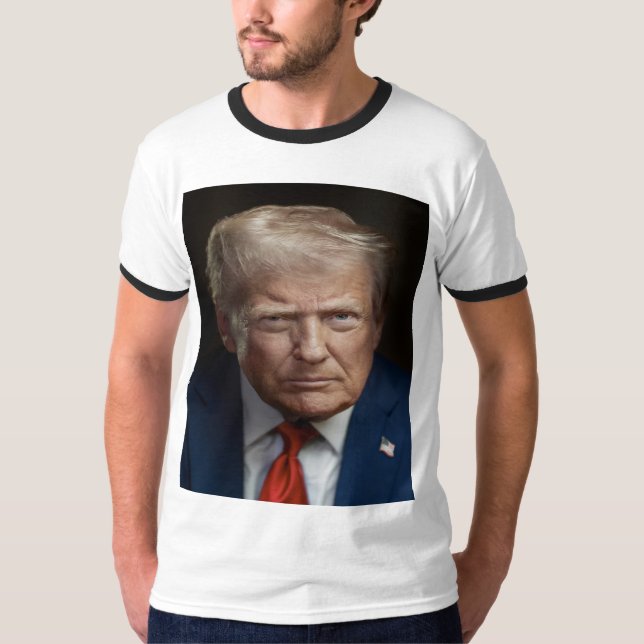 Camiseta Retrato Oficial do Presidente Donald Trump (Frente)