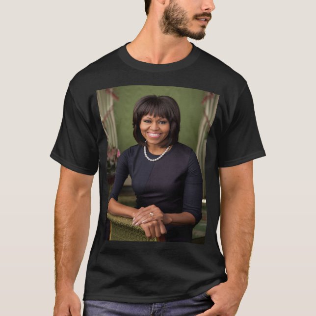 Camiseta Retrato Oficial Michelle Obama (Frente)