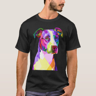 Camiseta Retrato Pop Art do American Pitbull Terrier