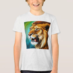 Camiseta Retrato Posicionado Do Lion De Raiva-57566