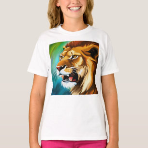 Camiseta Retrato Posicionado Do Lion De Raiva-57566