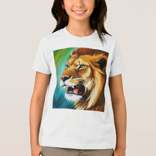Camiseta Retrato Posicionado Do Lion De Raiva-57566