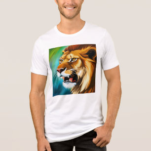 Camiseta Retrato Posicionado Do Lion De Raiva-57566