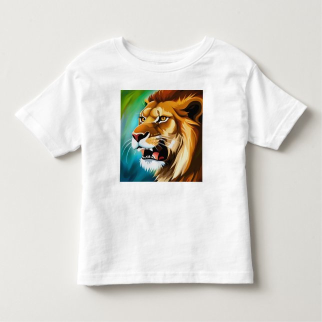 Camiseta Retrato Posicionado Do Lion De Raiva-57566 (Frente)