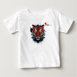 Camiseta Retrato Realista de Filhote de Tigre Bebê Vida Sel