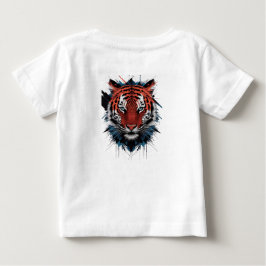 Camiseta Retrato Realista de Filhote de Tigre Bebê Vida Sel