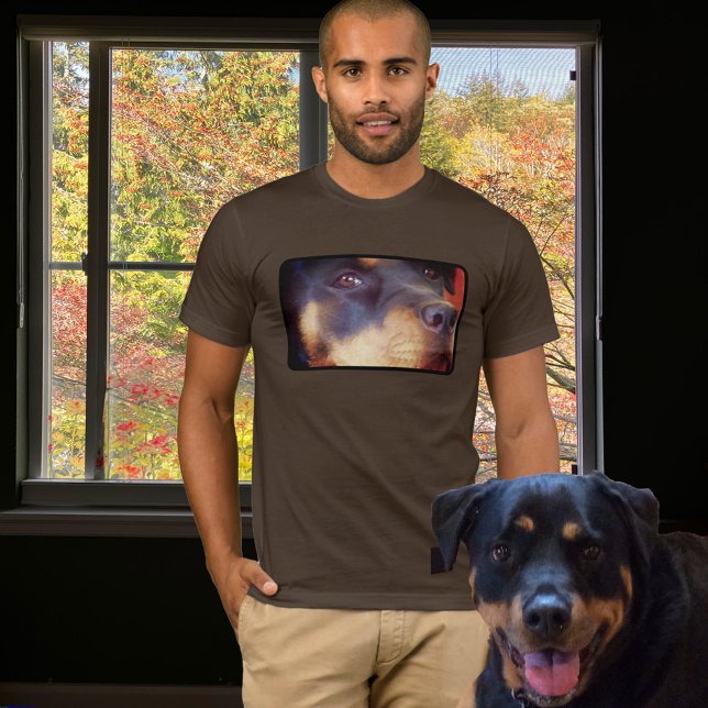 Camiseta Retrato rottweiler - Camisa-modelo de 1 ranhura (Criador carregado)