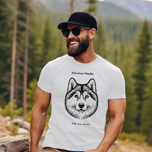 Camiseta Retrato Siberian Husky