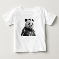 Retrato sofisticado de panda em moda 3D