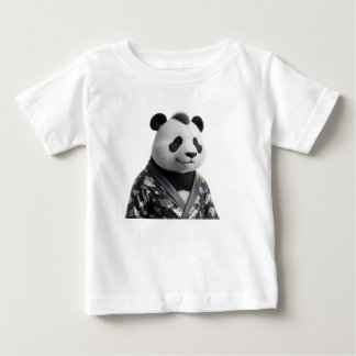 Camiseta Retrato sofisticado de panda em moda 3D