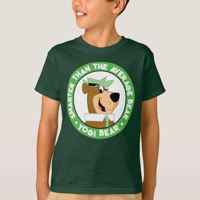Camiseta Retrato sorridente do Urso Yogi (Frente)