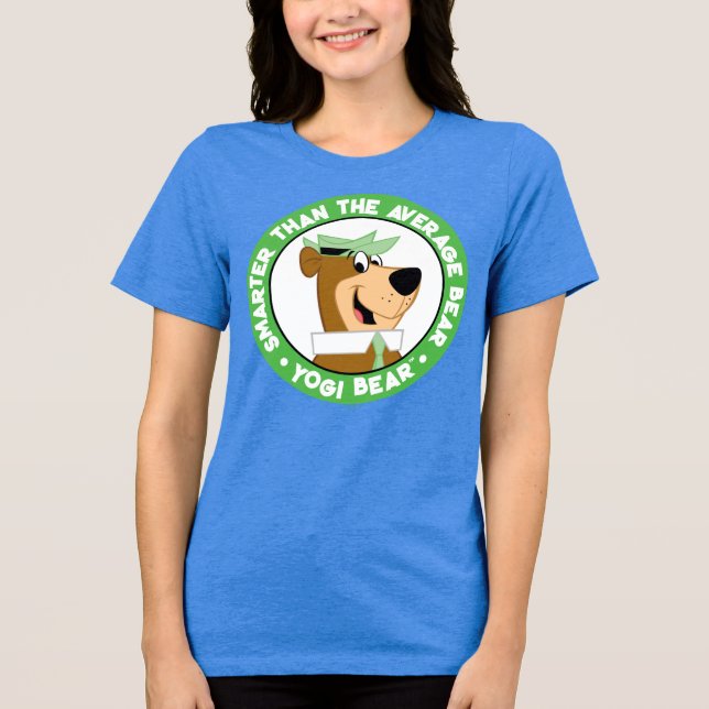 Camiseta Retrato sorridente do Urso Yogi (Frente)