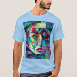 Camiseta Retrato surealista de uma Mulher