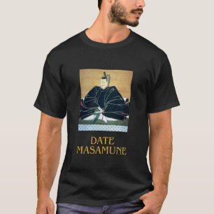 Camiseta Retrato Ukiyo-e do Samurai Dragão de Um Olho Date