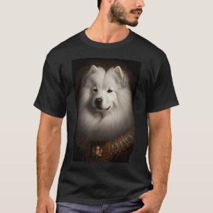 Camiseta Retrato Vintage de Cachorro Samoyed 40