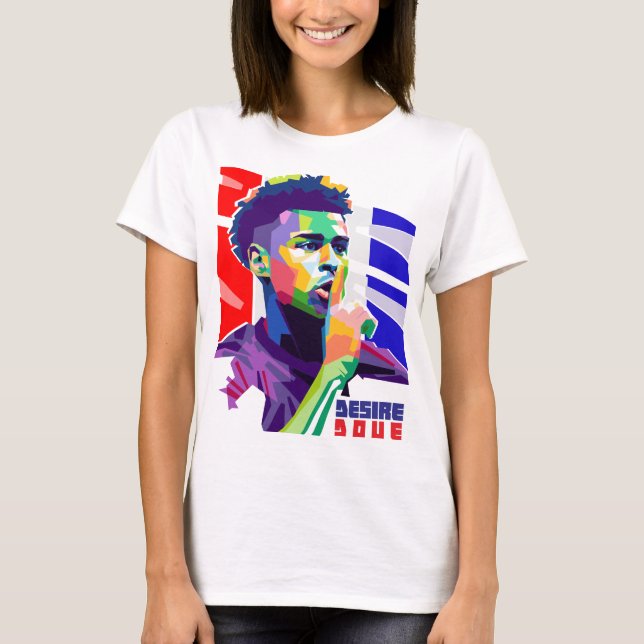 Camiseta Retrato WPAP de Desire Doue  (Frente)