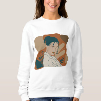 Camiseta retratos de design plano com cores boho