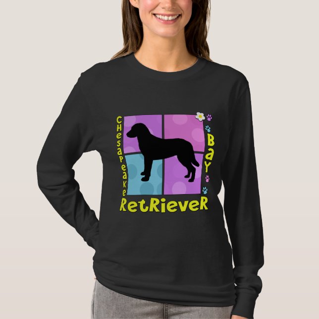 Camiseta Retriever de baía de Chesapeake Groovy (Frente)