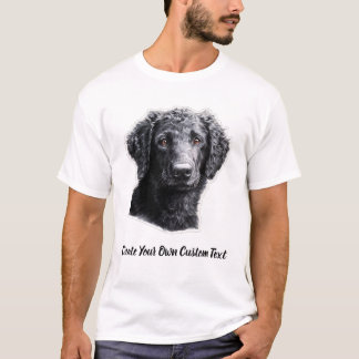 Camiseta Retriever de Cabelo Cacheado Crie Seu Próprio Text