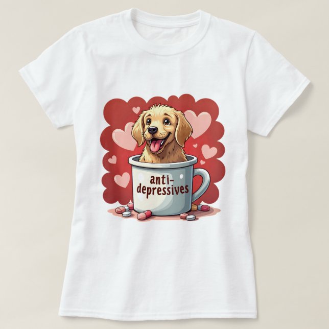 Camiseta Retriever de ouro (Frente do Design)