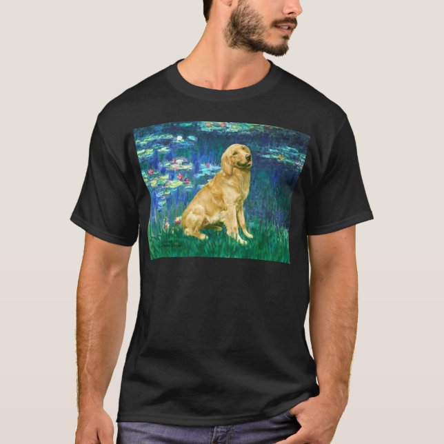 Camiseta Retriever de ouro 1 - Lírios 5 (Frente)
