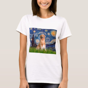 Camiseta Retriever de ouro 8 - Noite Estrelada