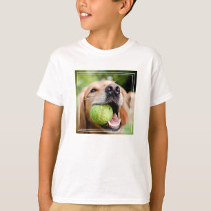 Camiseta Retriever De Ouro Com Bola De Tênis